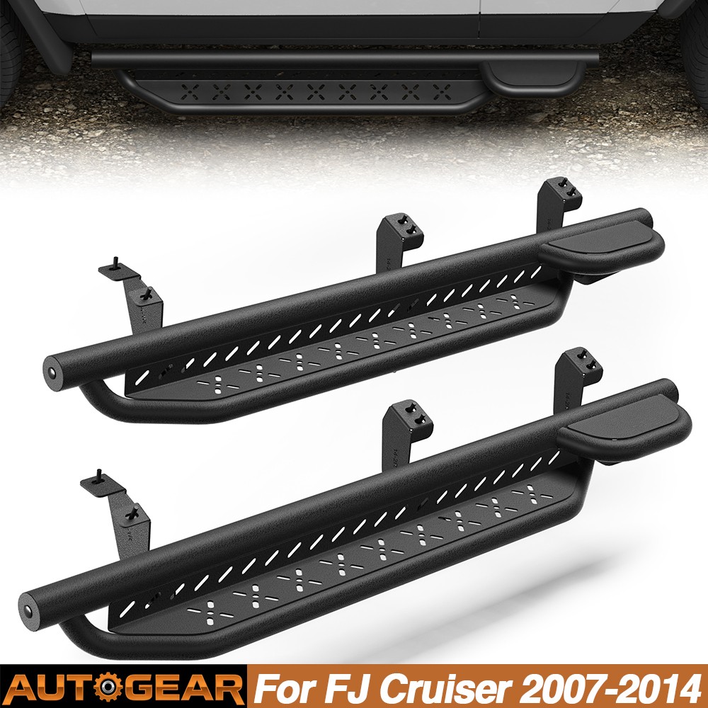 2x Steel Running Boards Side Step Nerf Bars For 2007-2014 Toyota FJ Cruiser
