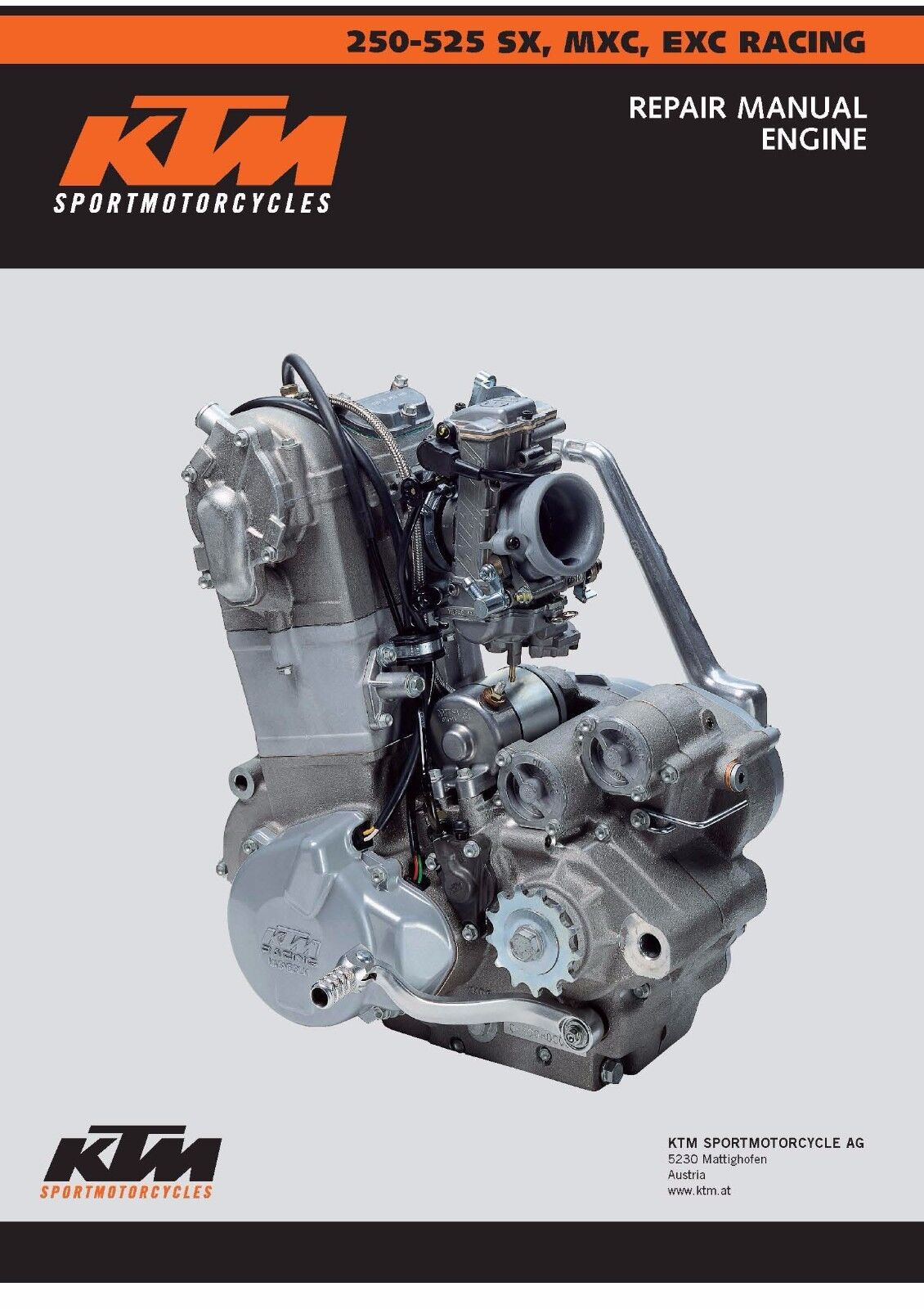 KTM Engine Service Workshop Shop Repair Manual Book 2002 520 SX RACING