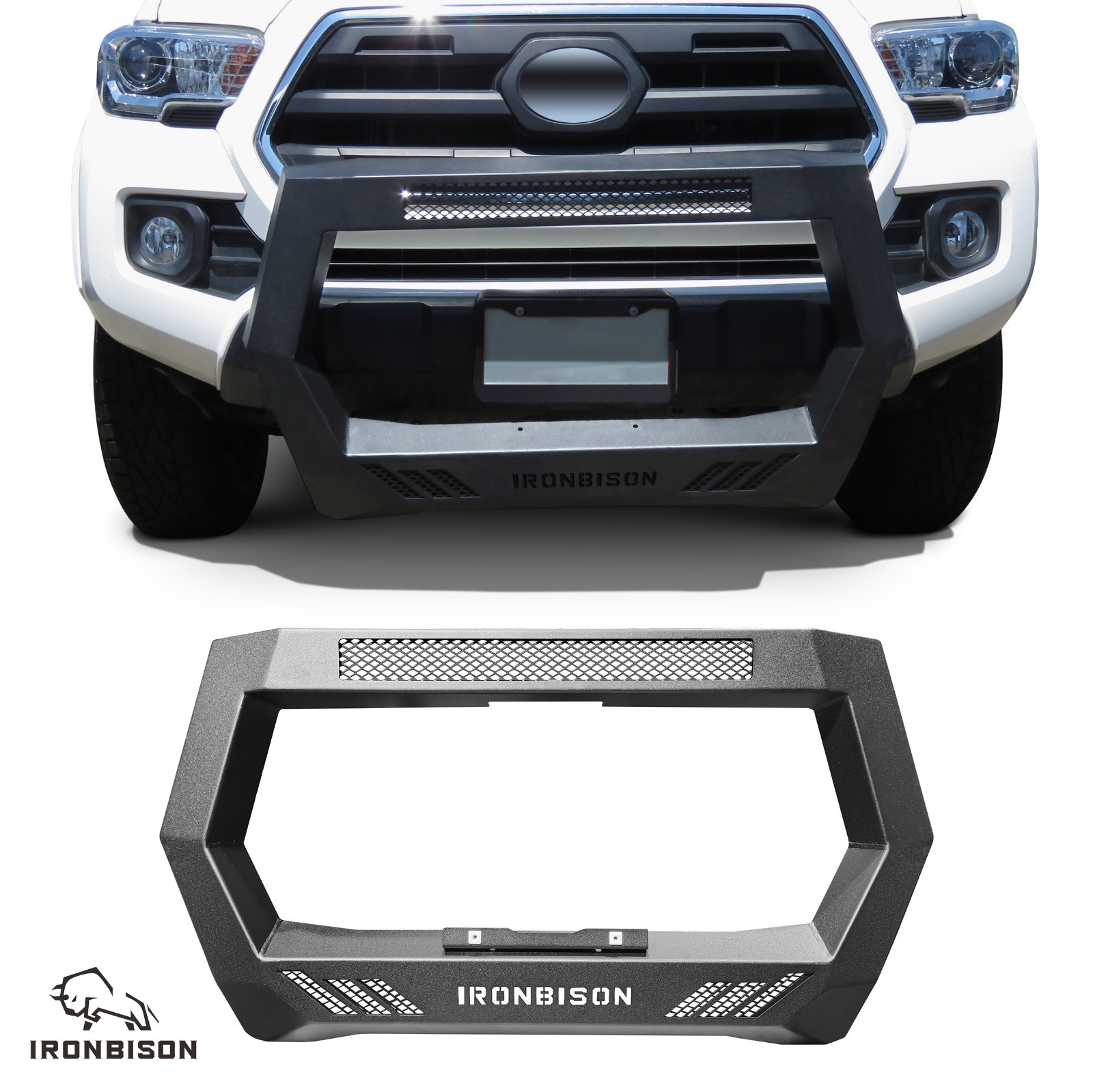 IRONBISON BARDE Bull Bar For 2005-2023 Toyota Tacoma Black Front Bumper Guard