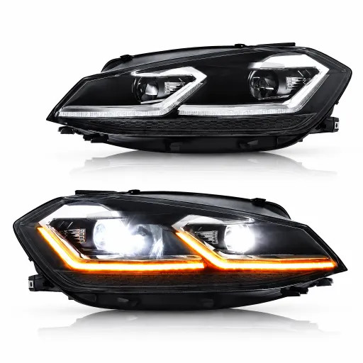 VLAND LED Headlights For 2017-2020 Volkswagen GOLF MK7.5 w/Sequential Signals