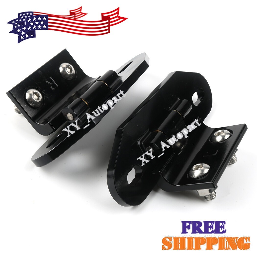 For 1982-1992 Camaro/Firebird Billet Aluminum Rear Hatch Hinges Black For 1982-1992 Camaro/Firebird Billet Aluminum Rear Hatch Hinges Black