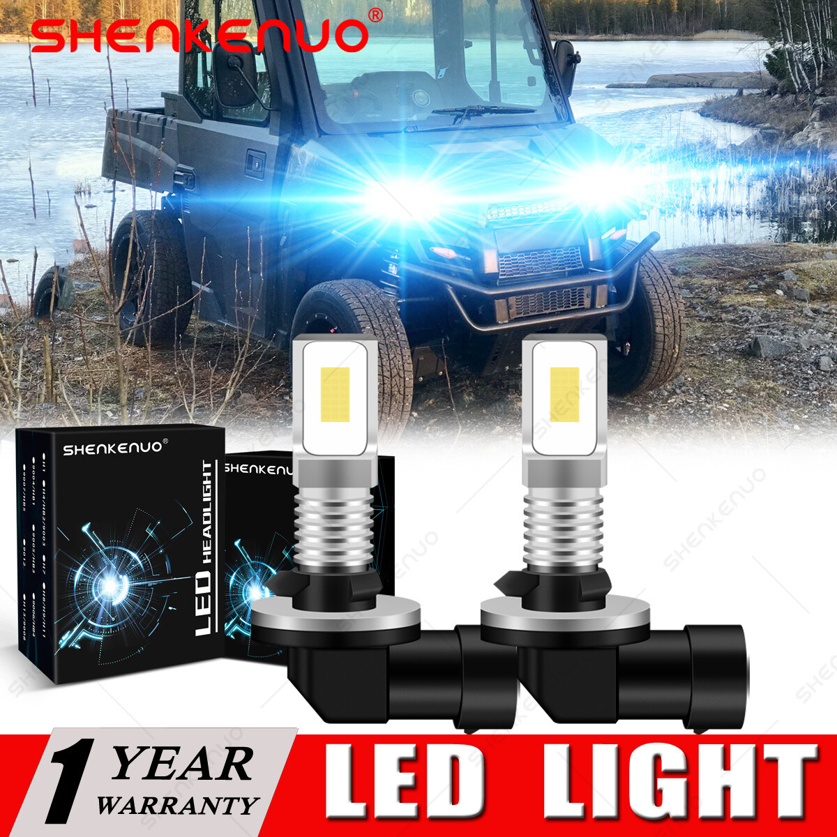 2x 8000K LED Light Bulbs for Polaris Ranger 570 Fullsize: 2015-2019 pn 4010253 2x 8000K LED Light Bulbs for Polaris Ranger 570 Fullsize: 2015-2019 pn 4010253