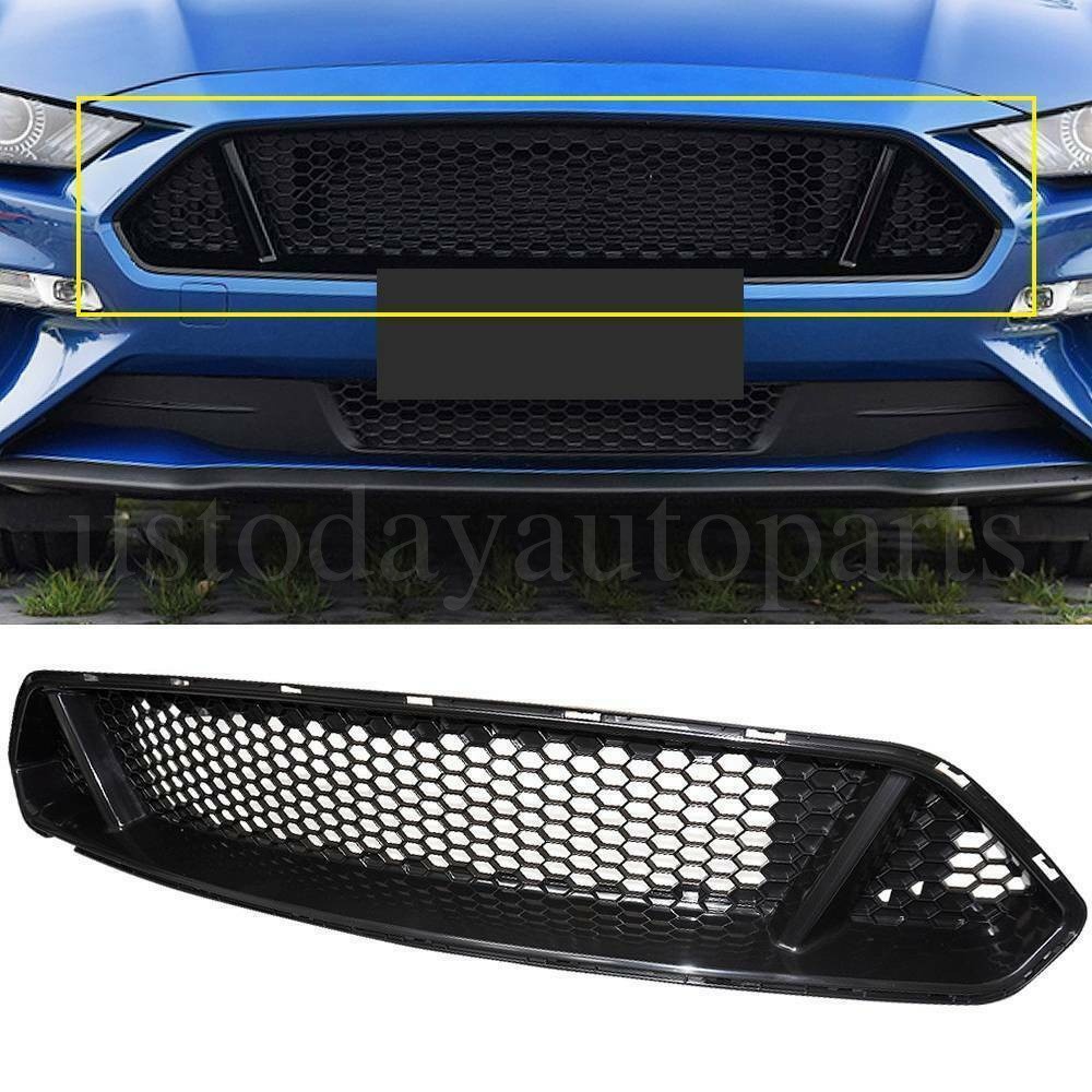 For 2018-2021 Ford Mustang Front Upper Grille Mesh Grill Honeycomb Bullitt Style