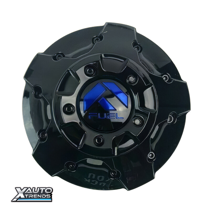 Fuel Off-Road Gloss Black Wheel Center Cap w/ Blue Logo 1003-88GBK