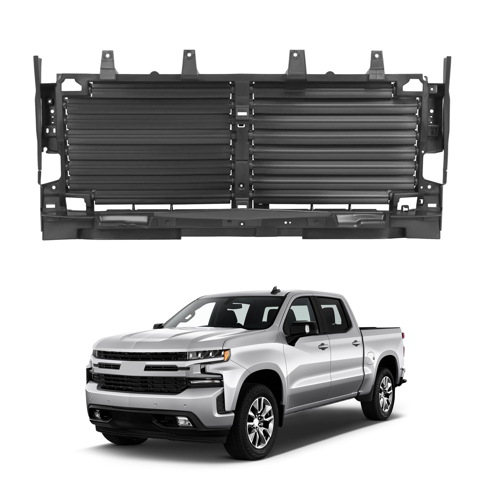 For 2019-2023 Chevrolet Silverado 1500 Front Radiator Active Grille Shutter New