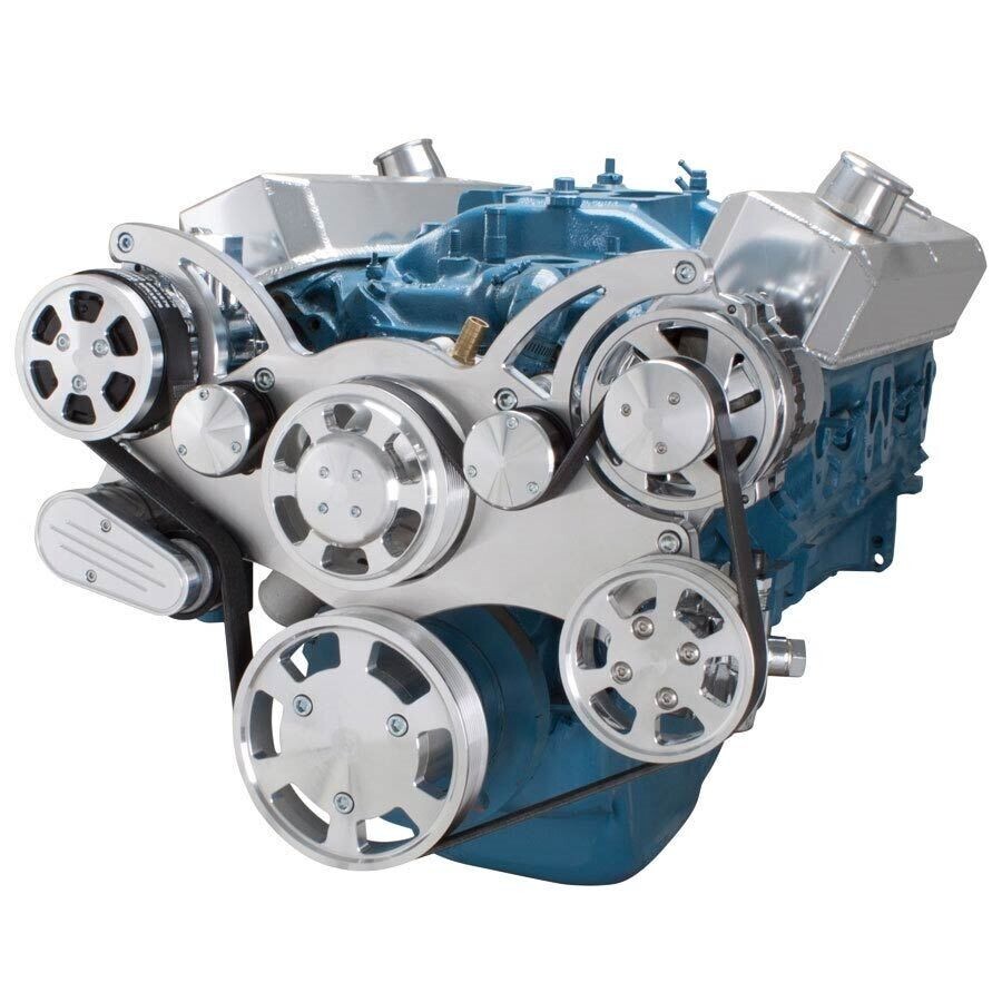 Small BLOCK CHRYSLER ALL INCLUSIVE SERPENTINE SYSTEM MOPAR 318 360 SCR AC PS
