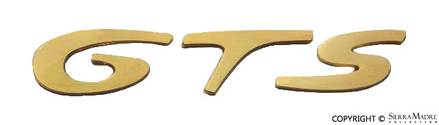 Porsche GTS Rear Decklid Emblem Set - Gold 904-559-303-99 90455930399 Porsche GTS Rear Decklid Emblem Set - Gold 904-559-303-99 90455930399