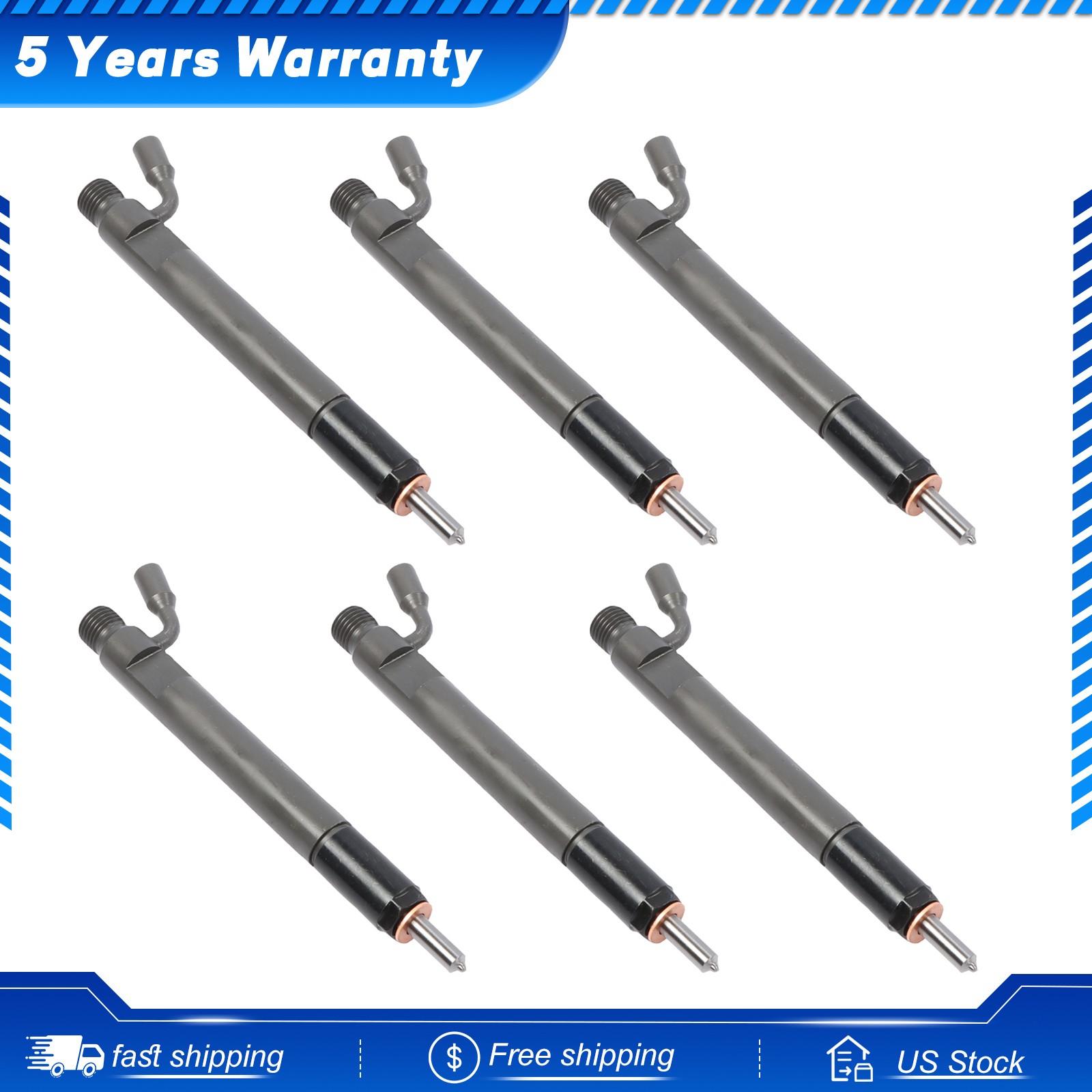 6Pcs For CUMMINS C8.3L 6C 6CT 6CTA 6CTAA Fuel Injectors C3283160 3283160