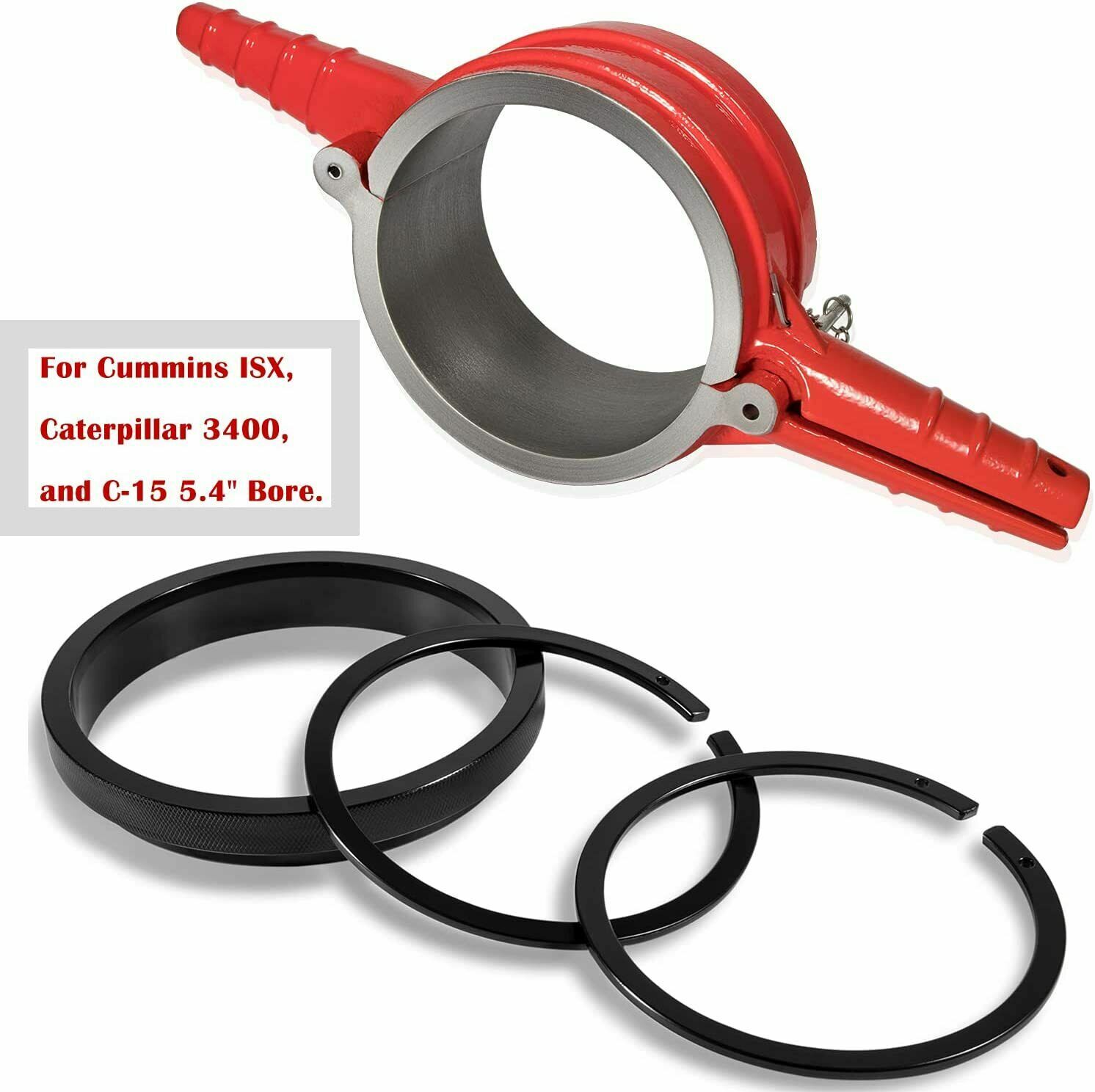 7040 Piston Ring Compressor Tool &Adapter Anti-Polish Ring for Cummins ISX/QSX