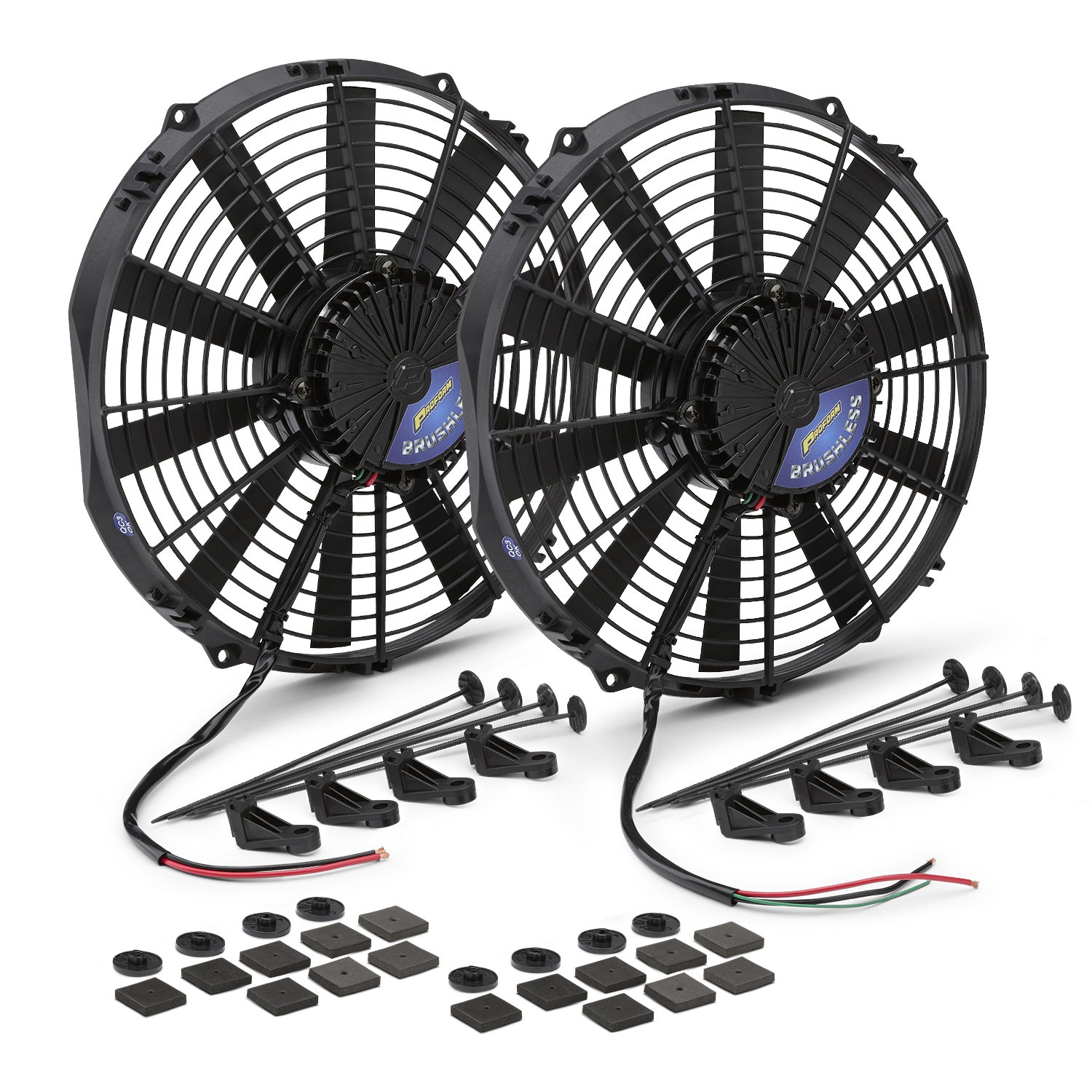 Proform 67038 Brushless Electric Radiator Fan 2-Pack