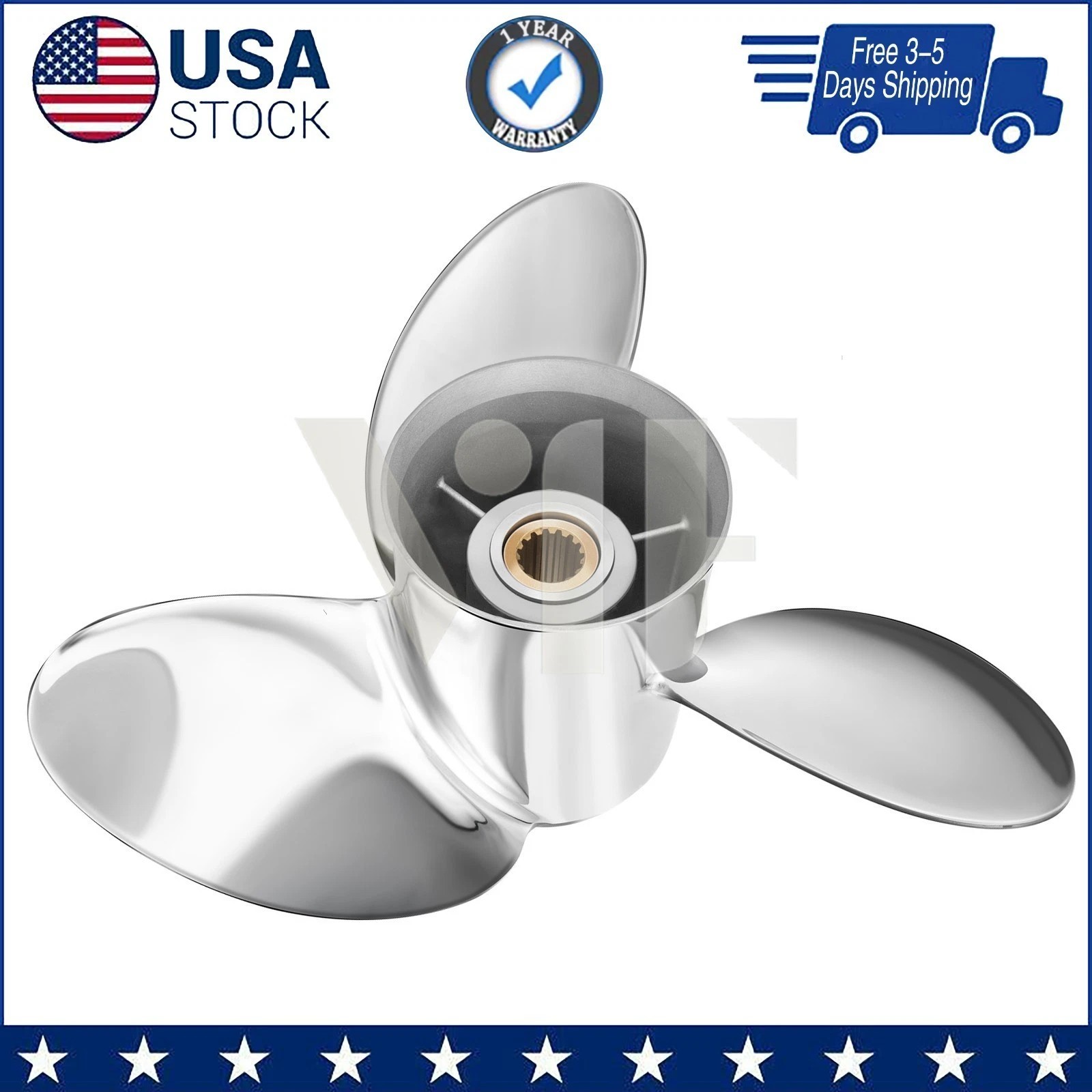 14 1/4 x 17 Stainless Steel Boat Propeller for Yamaha 150-250HP 15 Tooth LH 14 1/4 x 17 Stainless Steel Boat Propeller for Yamaha 150-250HP 15 Tooth LH
