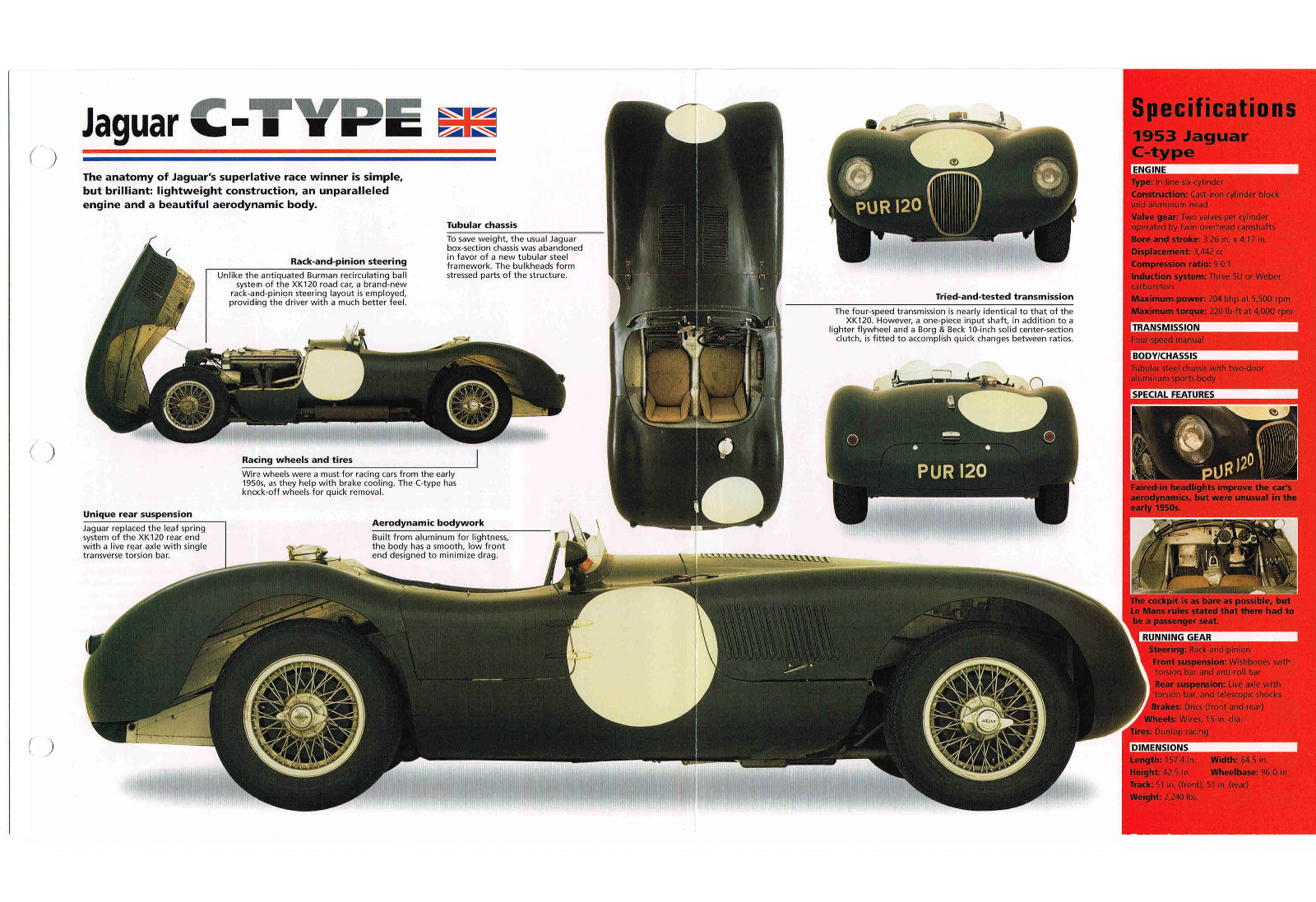 1951/1952/1953 JAGUAR C-TYPE IMP Brochure