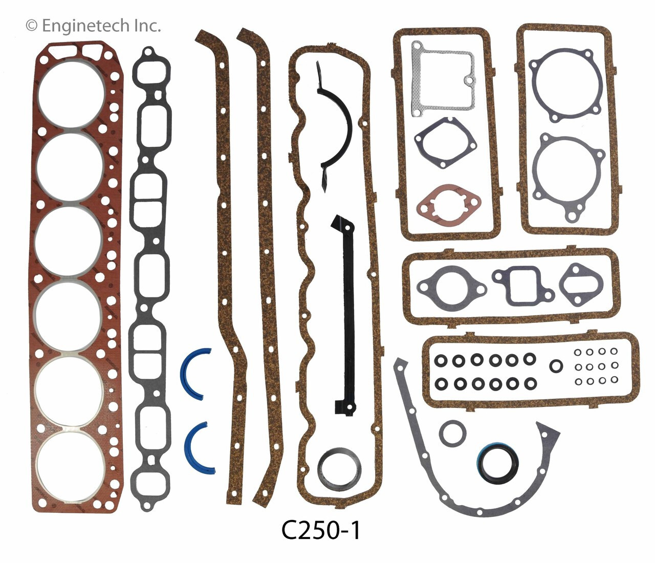 Full Overhaul Gasket Set for GM Chevrolet 230 250 292 w/ Late Rear Main Seal