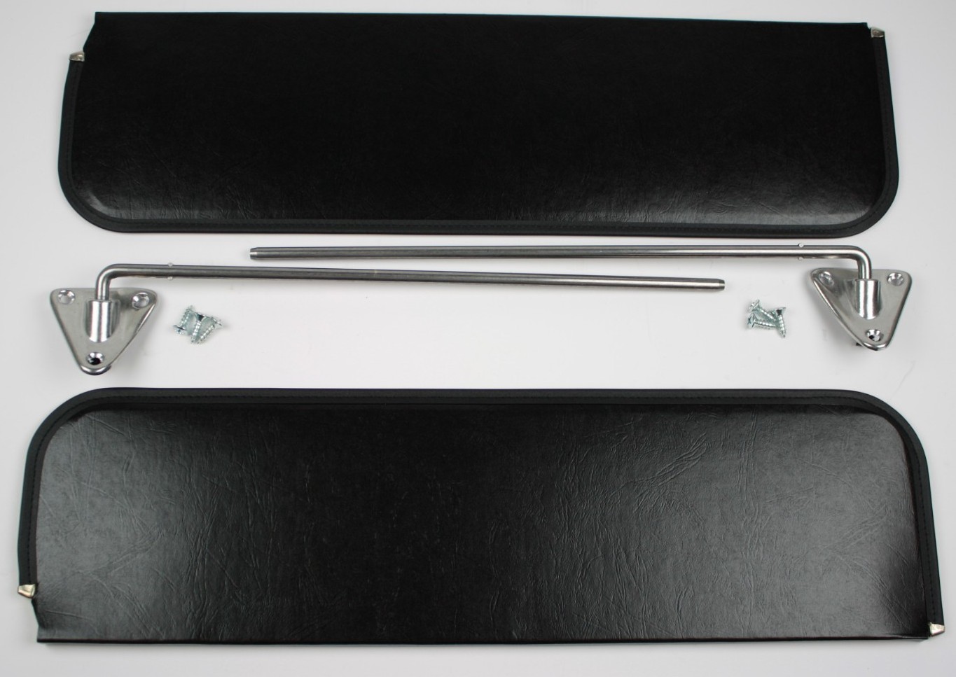 1960 1961 1962 1963 1964 1965 1966 CHEVROLET TRUCK BLACK SUN VISOR KIT W BRKTS 1960 1961 1962 1963 1964 1965 1966 CHEVROLET TRUCK BLACK SUN VISOR KIT W BRKTS