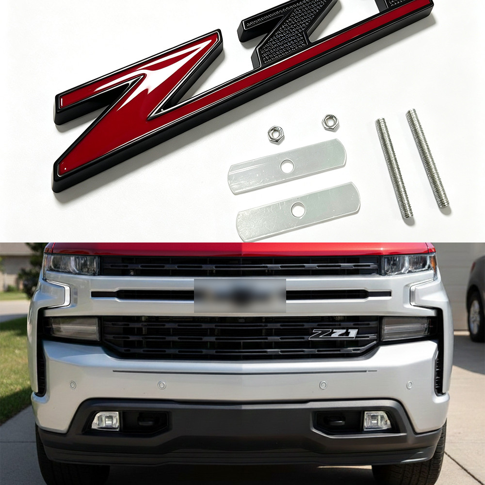 Black Red Z71 Front Grille Emblem Badge For Silverado Sierra Tahoe Nnameplate Black Red Z71 Front Grille Emblem Badge For Silverado Sierra Tahoe Nnameplate