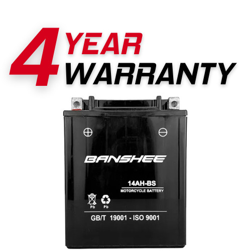 Banshee Replaces YTX14AH-BS Maintenance Free Sealed AGM ATV Battery