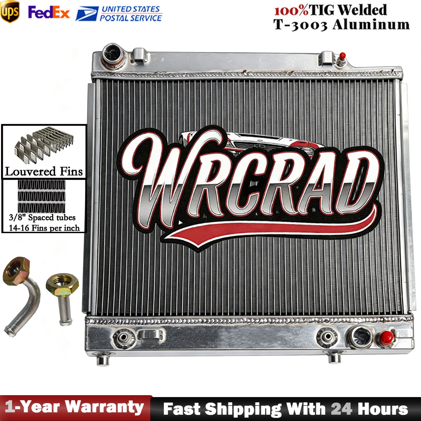 Full Aluminum Radiator Fits Mercedes W123 W126 300CD 300SD 300D 3.0L #1265003503