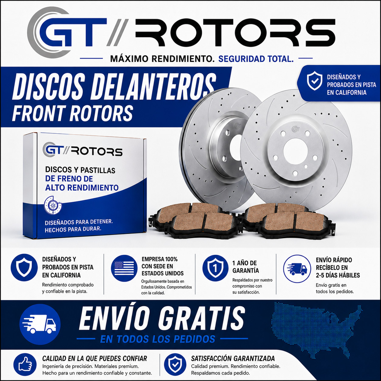 [DELANTEROS] Discos de Freno y Pastillas for Hyundai Elantra 2017 - 2020