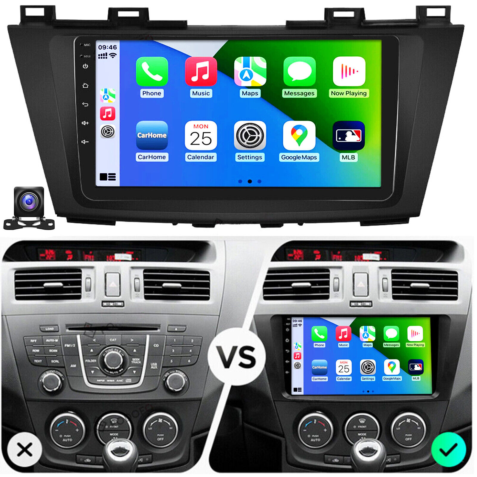 2+32GB For Mazda 5 2011-2015 Android 13 Car Stereo Radio GPS Navi Player Carplay