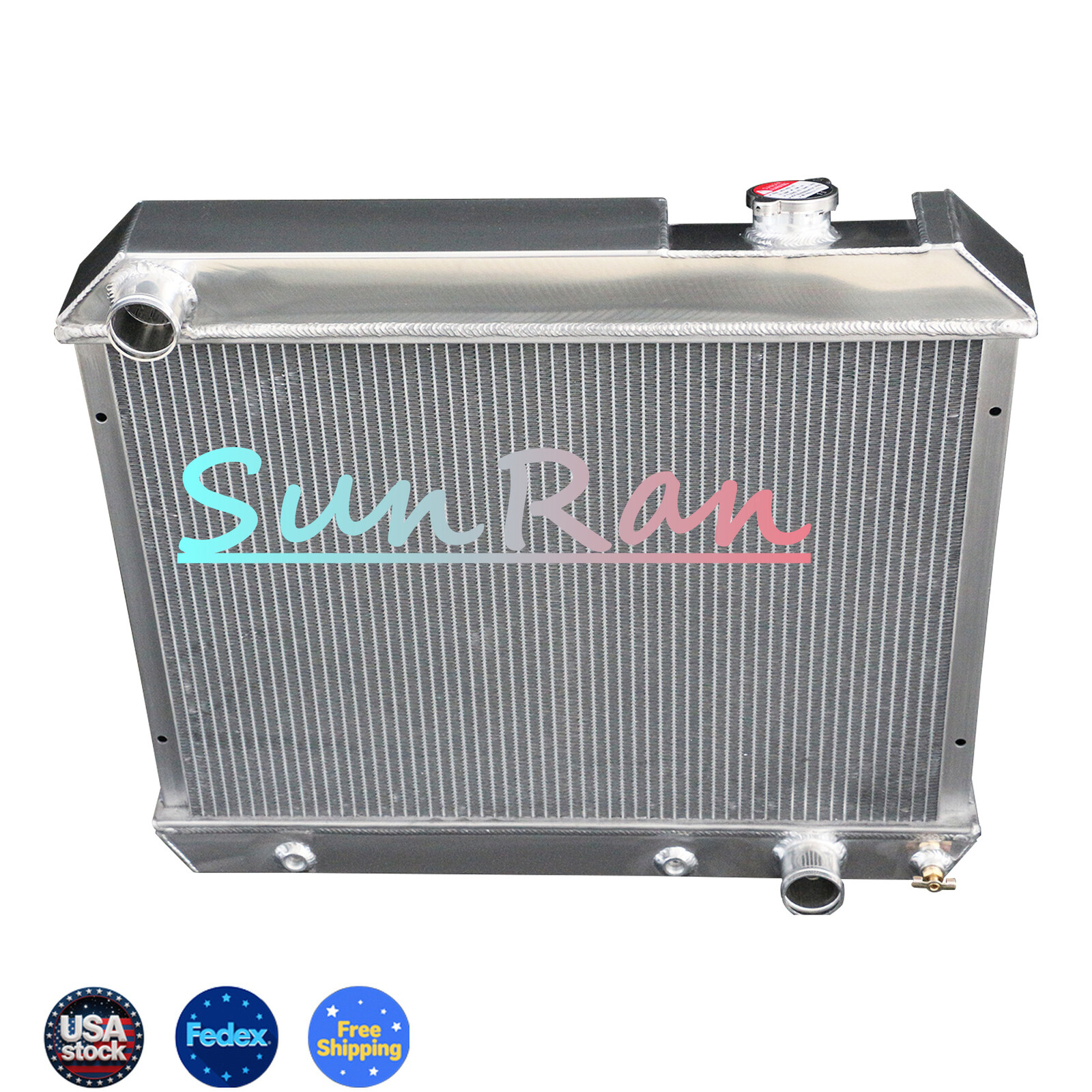 3Rows Full Aluminum Radiator For 1963-65-1966 Chevrolet C/K10 20 30 Pickup Truck