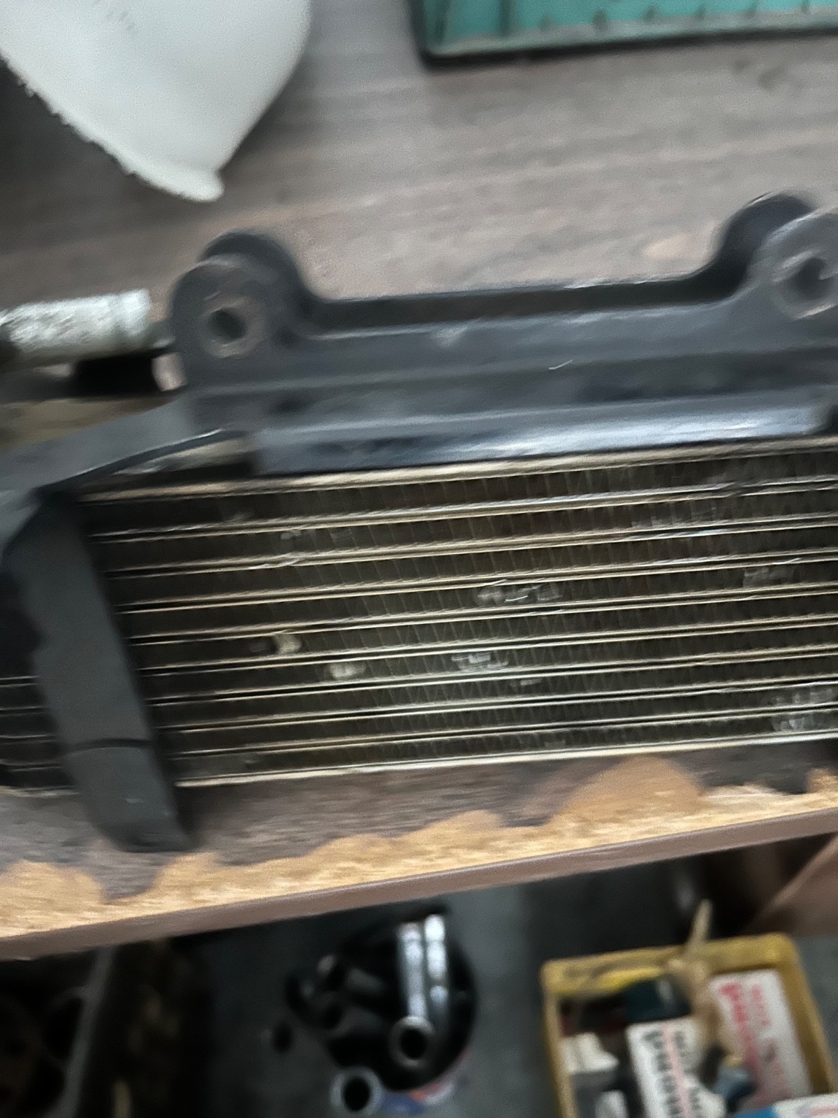 Vintage BSA Rocket 3 oil cooler and bracket Vintage BSA Rocket 3 oil cooler and bracket