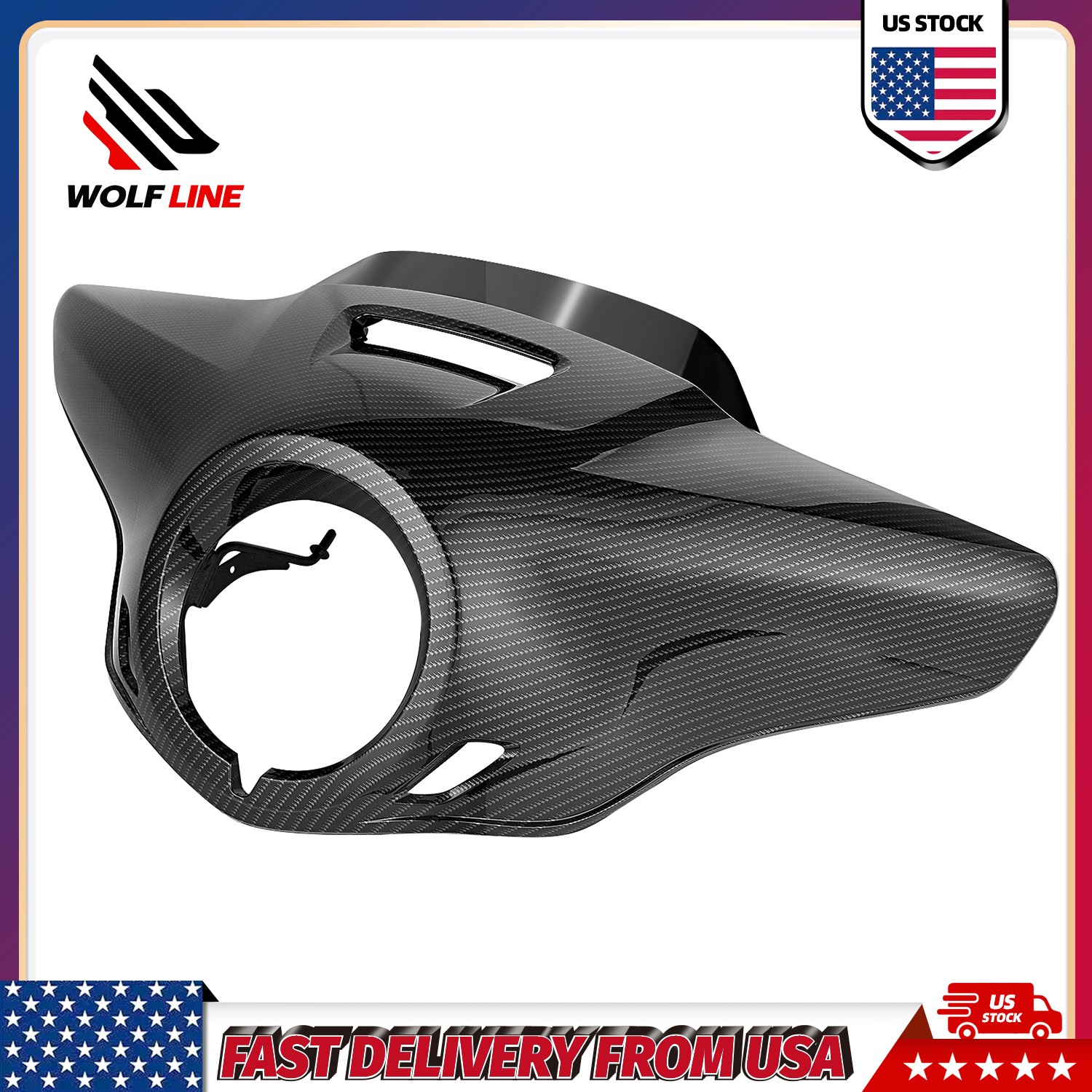 WOLFLINE Windshield & Headlight Fairing for Honda Rebel CM1100 2021-2026 Black