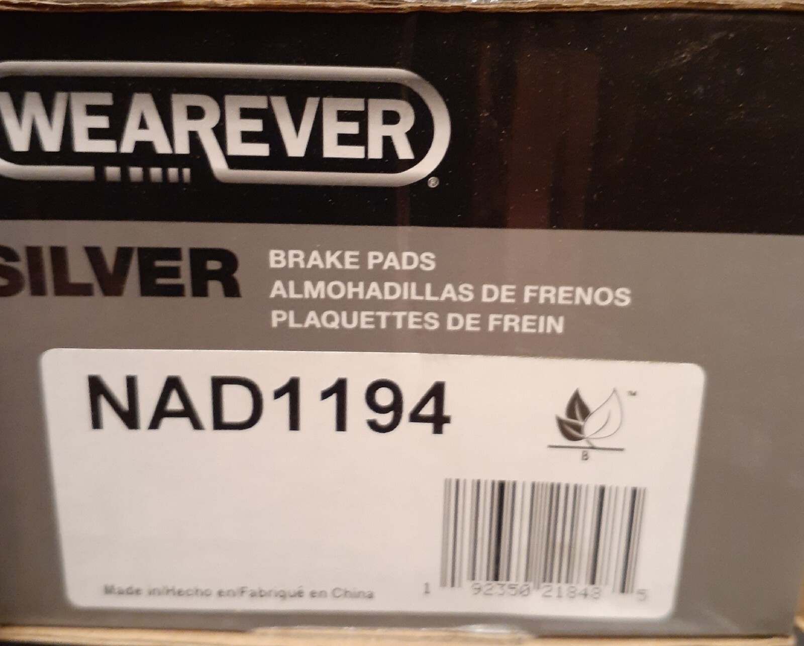 Carquest Wearever Silver Brake Pads NAD 1194 Carquest Wearever Silver Brake Pads NAD 1194