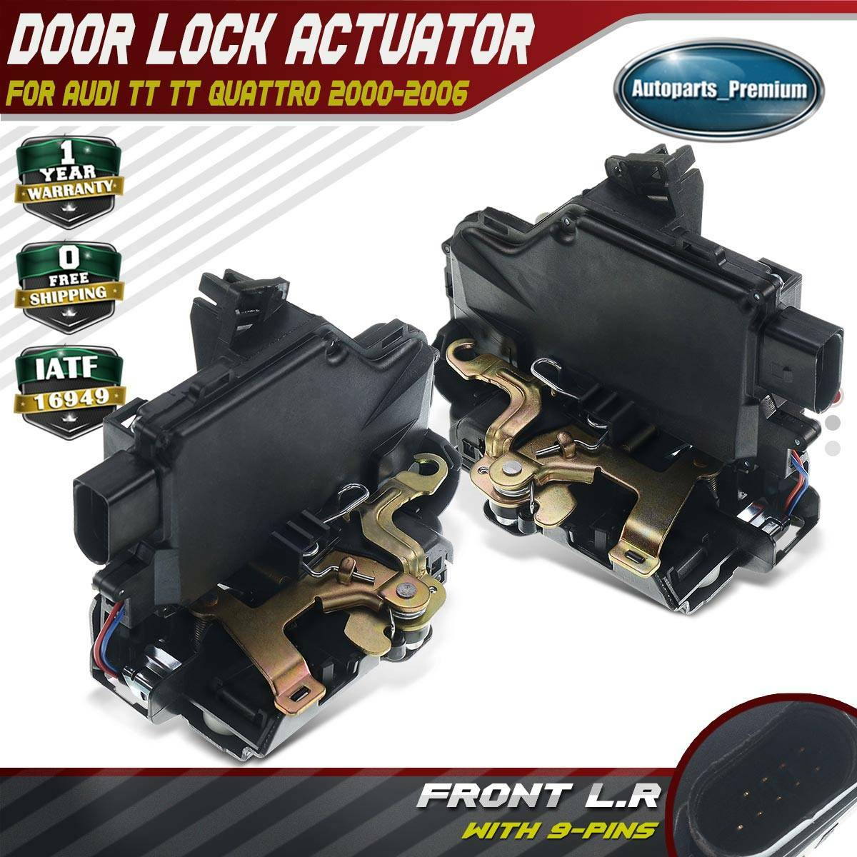 2x Door Lock Actuator Front Left & Right for Audi TT Quattro 1.8L 3.2L 2000-2006 2x Door Lock Actuator Front Left & Right for Audi TT Quattro 1.8L 3.2L 2000-2006