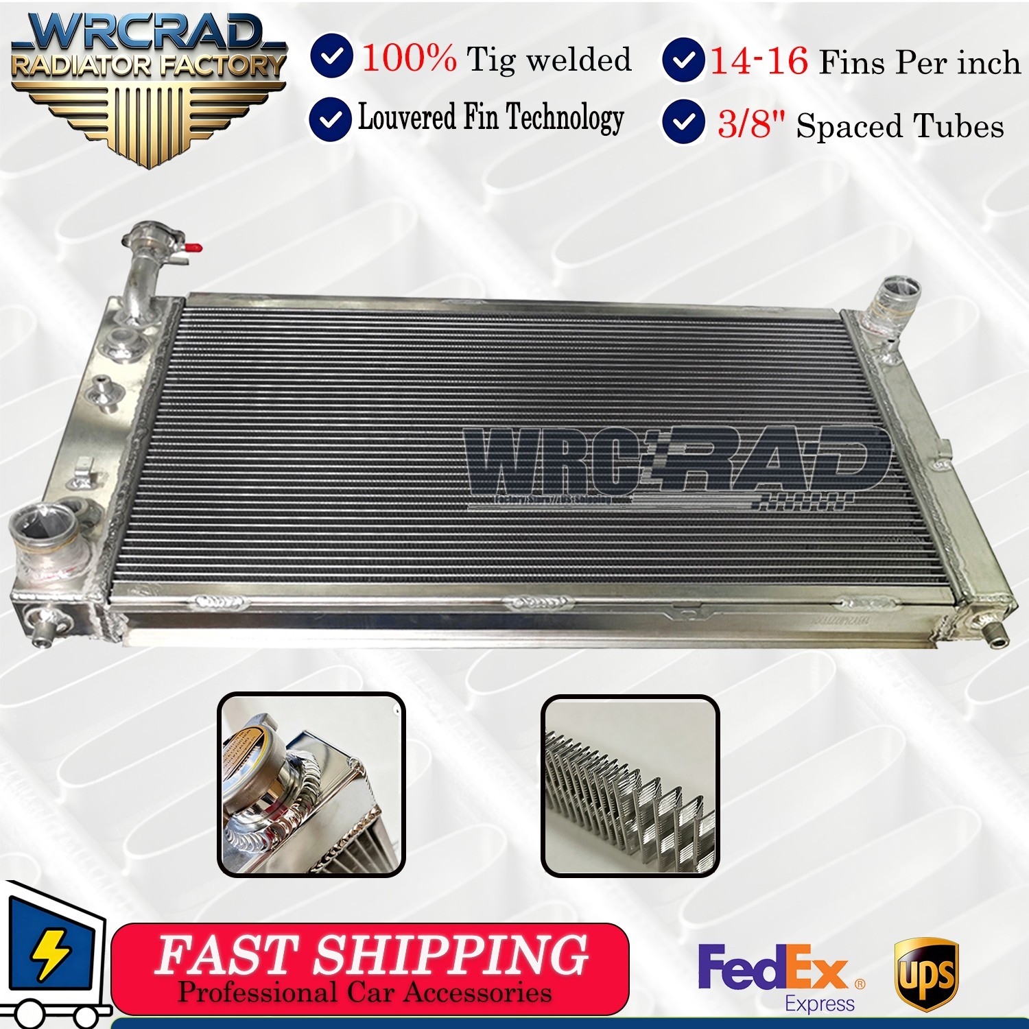 Aluminum Radiator For 1997-2004 1998 Ford Mustang GT/SVT V8 MT 6 Cylinder Manual