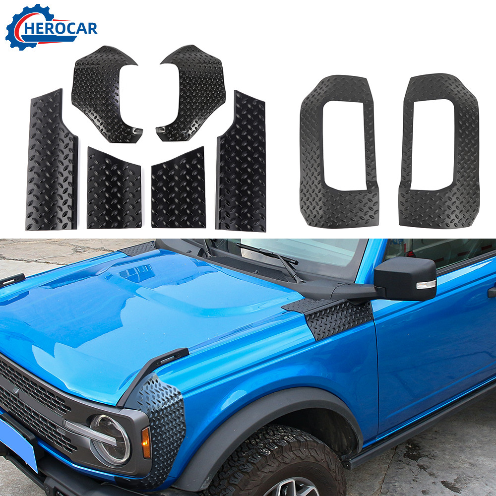 Cowl Body Armor Outer Cowl Covers Corner Guards & Rear Taillight Trim For Bronco