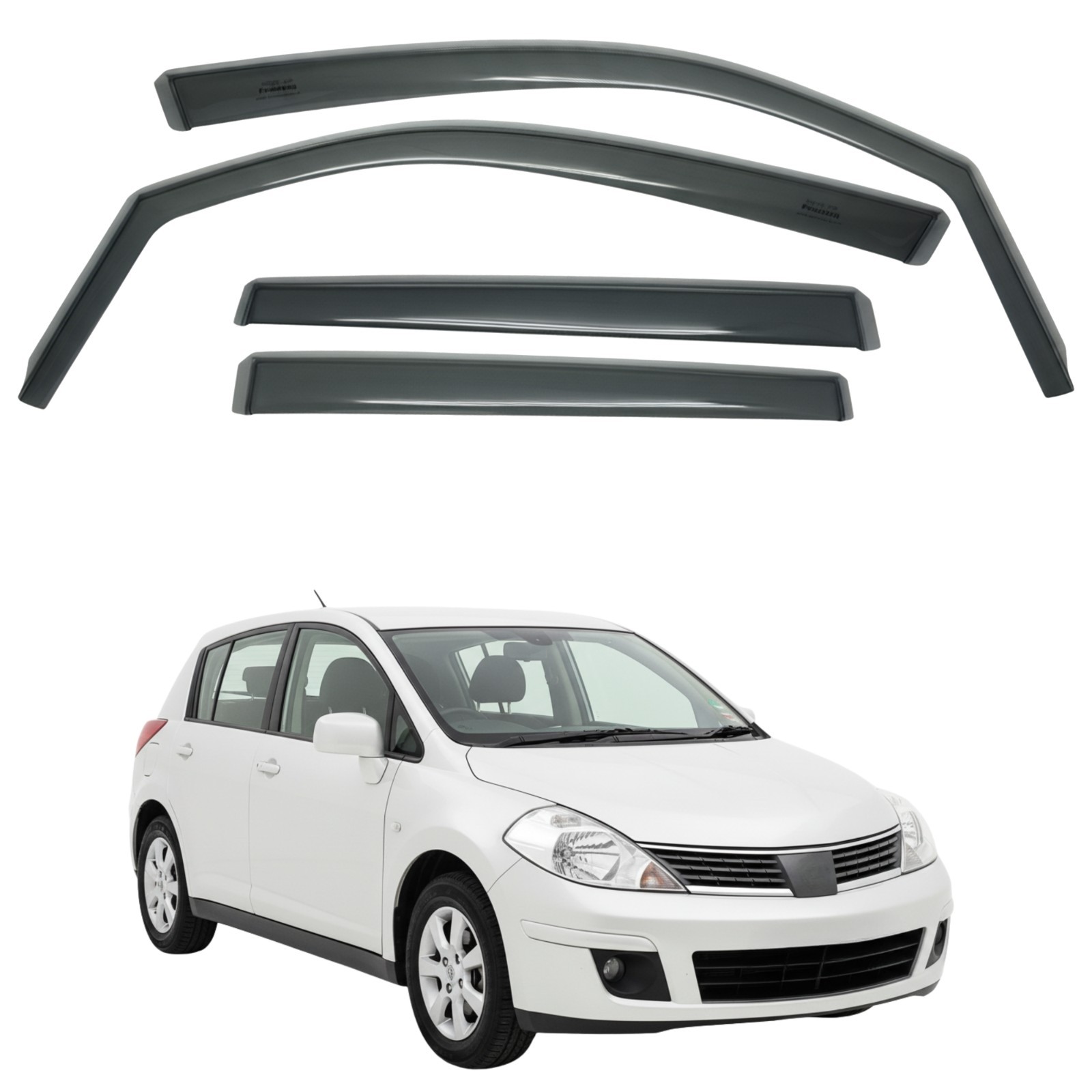 for NISSAN TIIDA 4D/5D 2006-2012 IN-CHANNEL RAIN GUARDS WIND DEFLECTOR 4PCS