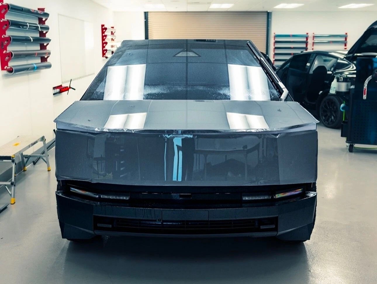 Cybertruck DIY PPF Paint Protection Film Wrap Color Change Gloss Deep Nardo Grey