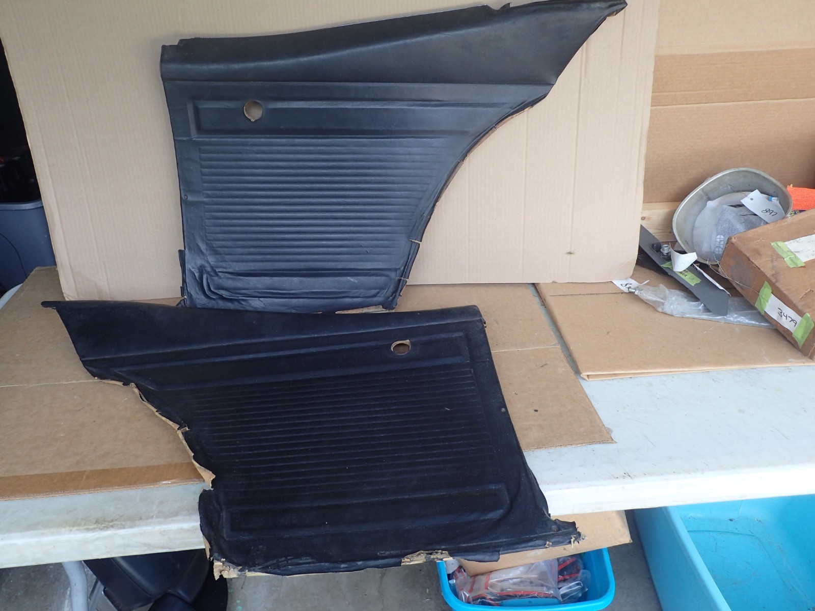 1969-70 Chevy Nova Rear Side Panels Set LH RH Black OEM