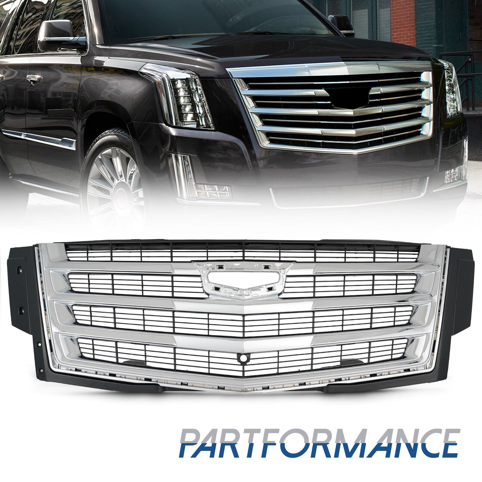 For 2015 2016 - 2020 Cadillac Escalade & ESV Chrome Grill Front Grille 23329115