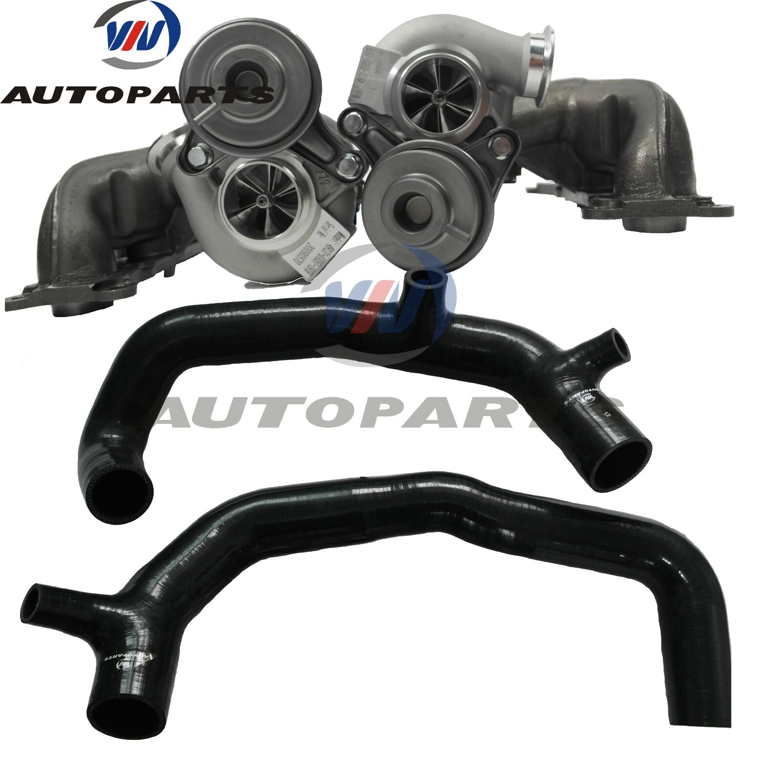 Update TD04-19T V3 6+6 Blades Twin Turbocharger+2