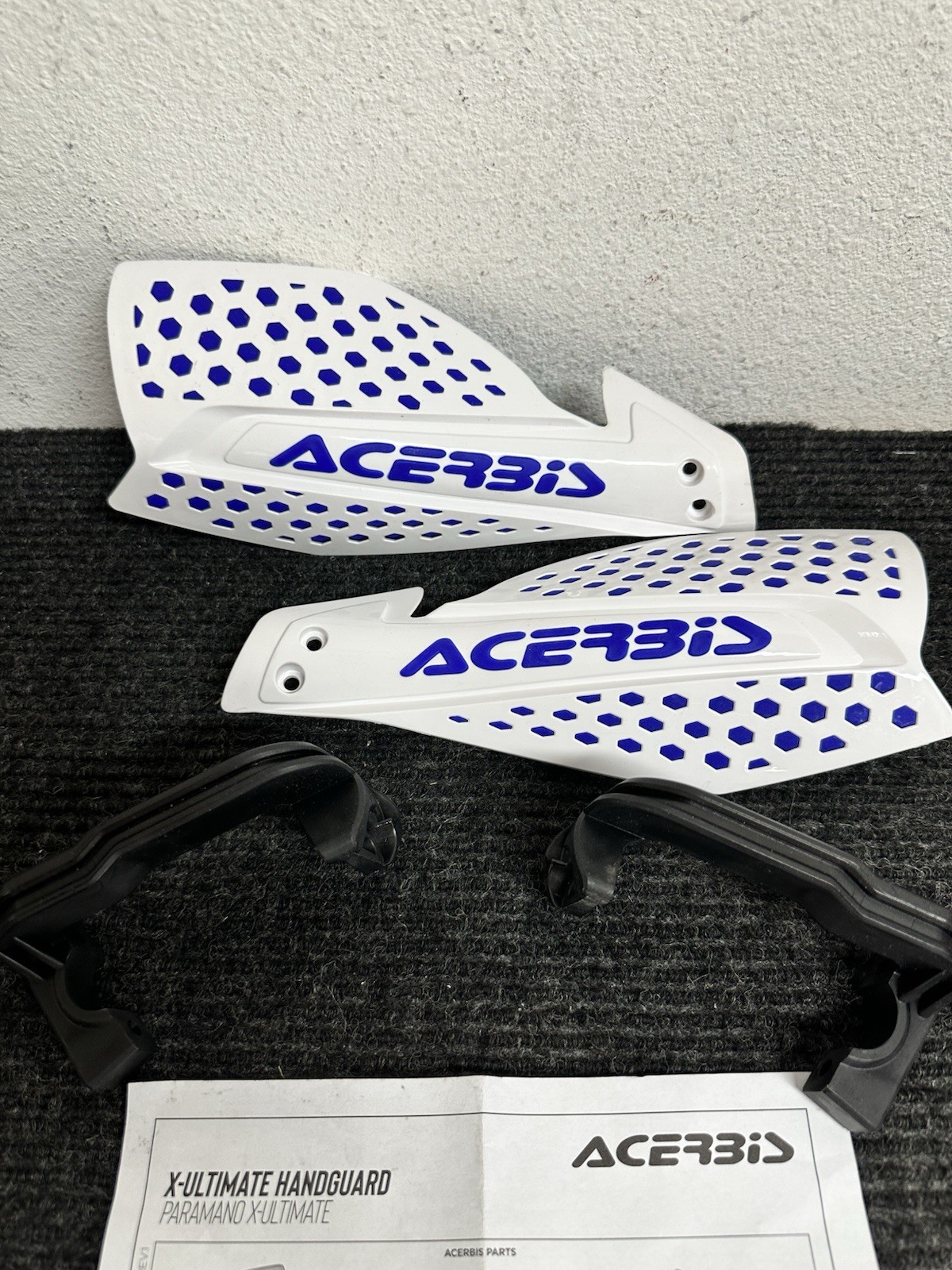 ACERBIS X ULTIMATE HANDGUARDS WHITE BLUE MOTOCROSS MX 2645481029 ACERBIS X ULTIMATE HANDGUARDS WHITE BLUE MOTOCROSS MX 2645481029