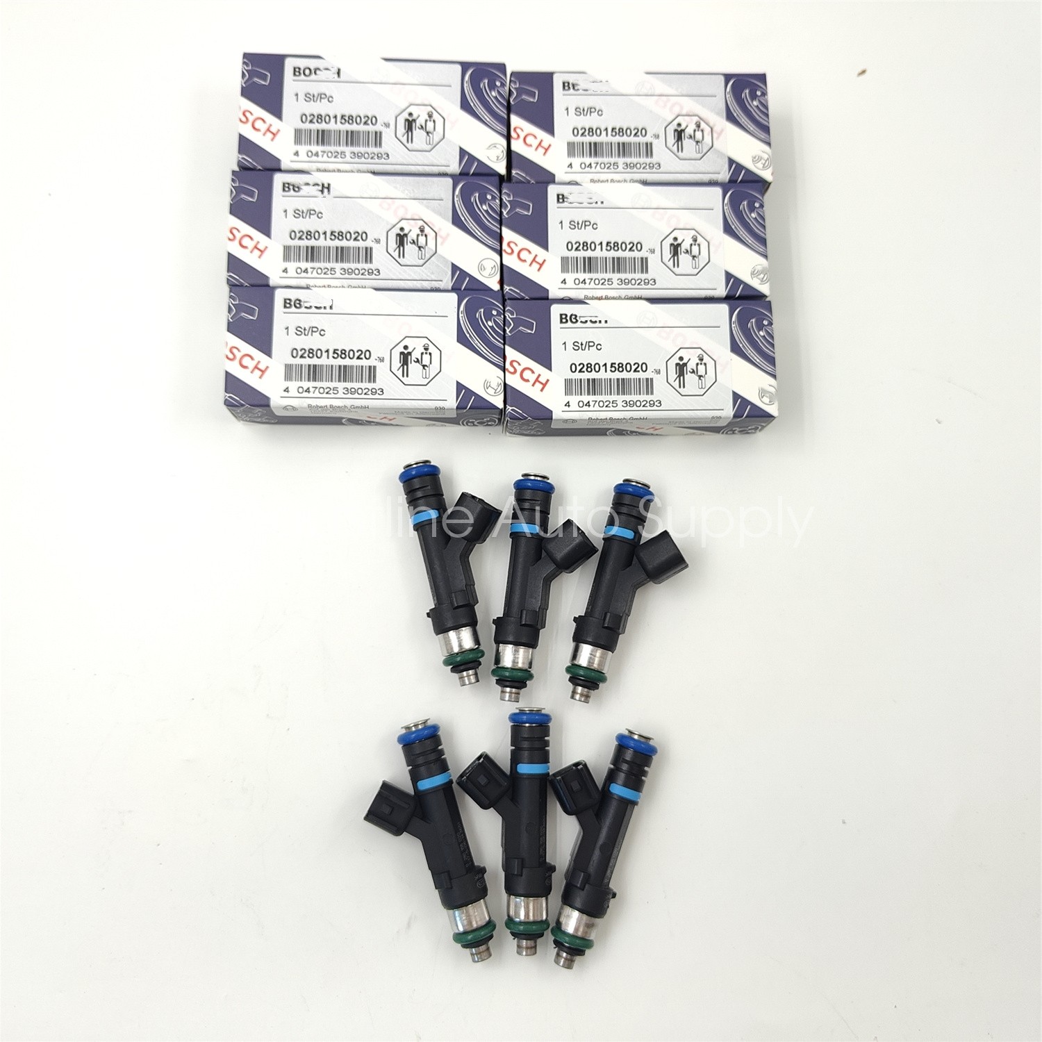 0280158020 6Pcs Bosch Fuel Injectors FOR Jeep Liberty Dodge Nitro Dakota 3.7L V6