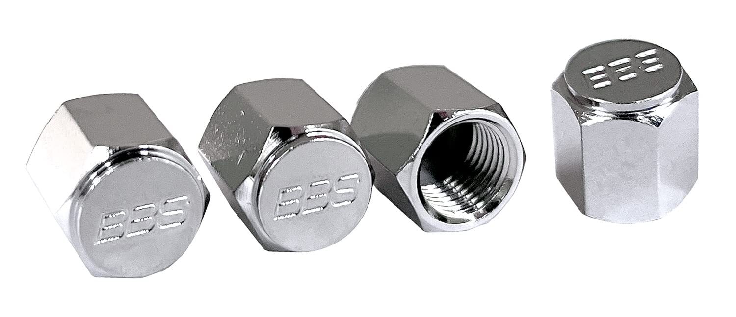 BBS Air Valve Caps Japanese Genuine Repair Parts Set of 4 Silver P5615011 JDM JP