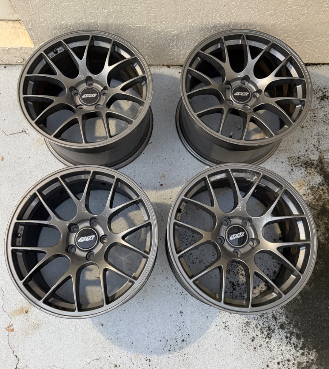APEX EC-7 18x10 ET25 18x11 ET44 5x120 Anthracite Wheels Rims Set of 4