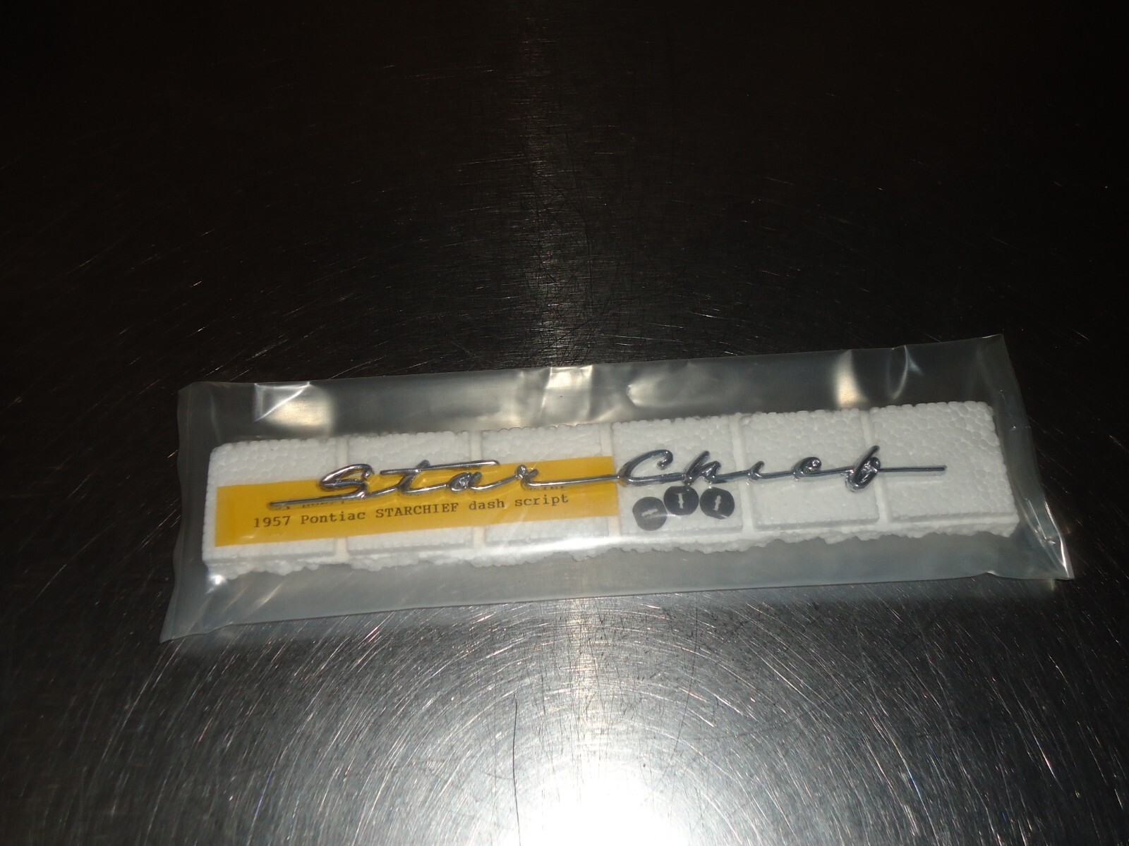 New NORS Dash Emblem Script 1957 Pontiac Star Chief New NORS Dash Emblem Script 1957 Pontiac Star Chief