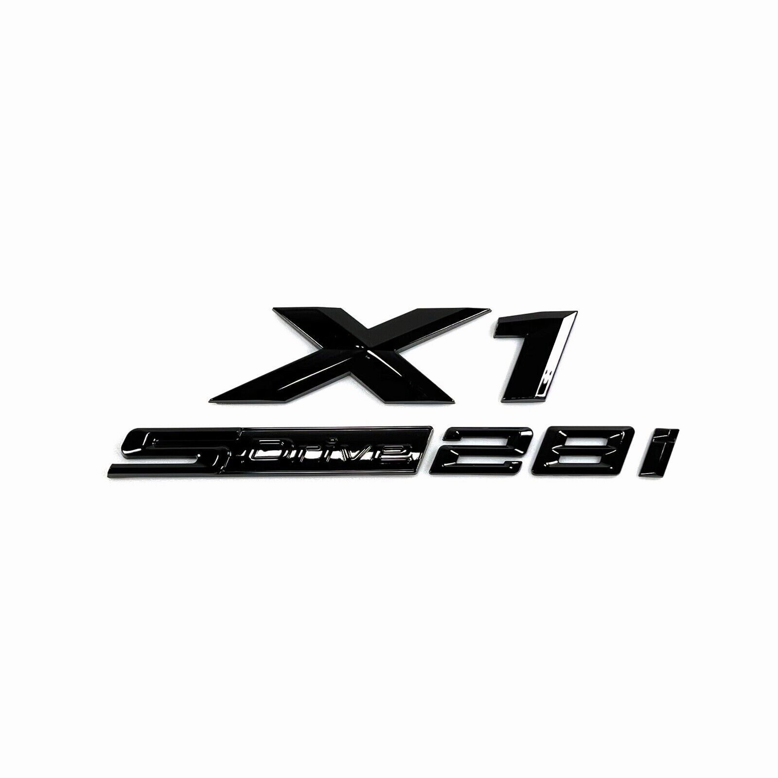 for X1 Series Gloss Black Emblem X1+SDrive28i Number Letters Rear Trunk Badge for X1 Series Gloss Black Emblem X1+SDrive28i Number Letters Rear Trunk Badge