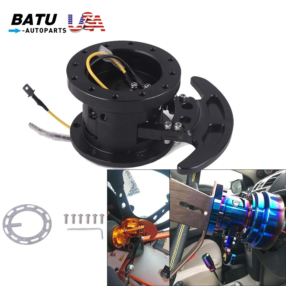 WorksBell Flip Up Tilt Quick Release System Steering Wheel Hub Boss Kit Black WorksBell Flip Up Tilt Quick Release System Steering Wheel Hub Boss Kit Black