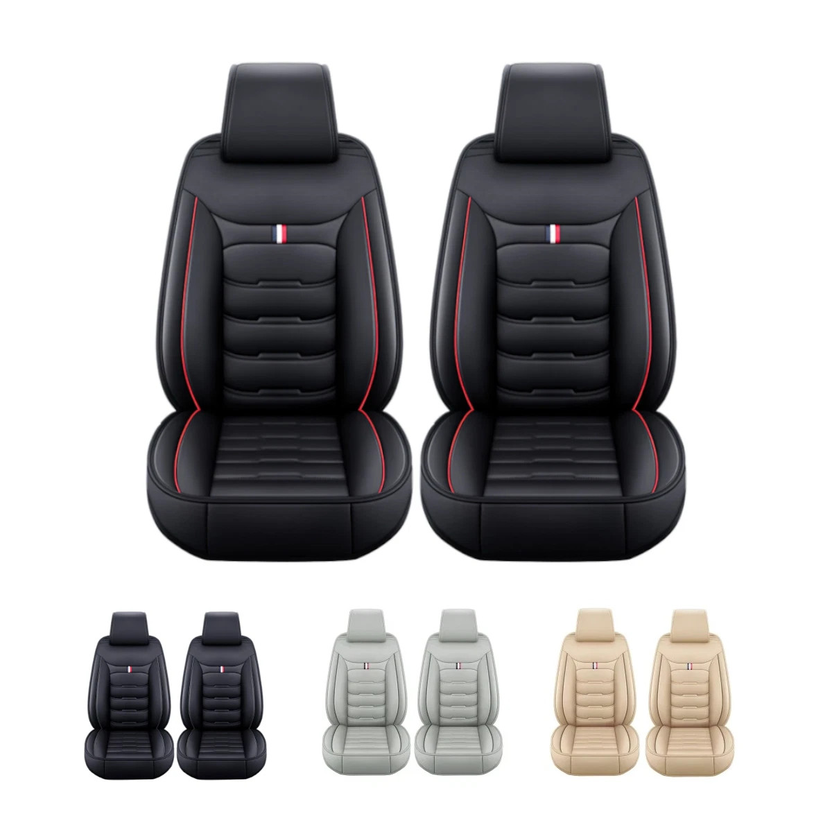 For Chevy Camaro Front Car Seat Cover Leather Full Set Cushion Pad Mat