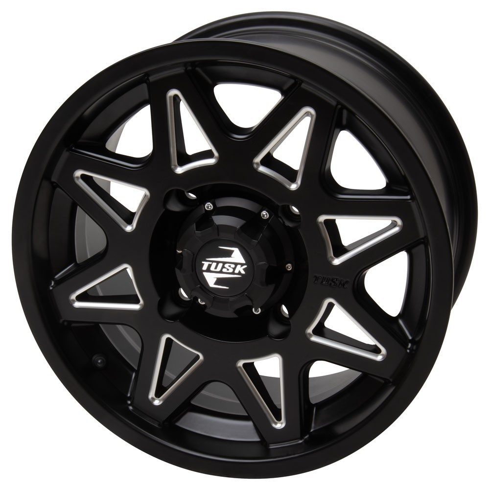 4/137 Tusk Tintic Wheel 15x7 4.0 + 3.0 Milled Black - Can-Am / Honda / Kawasaki