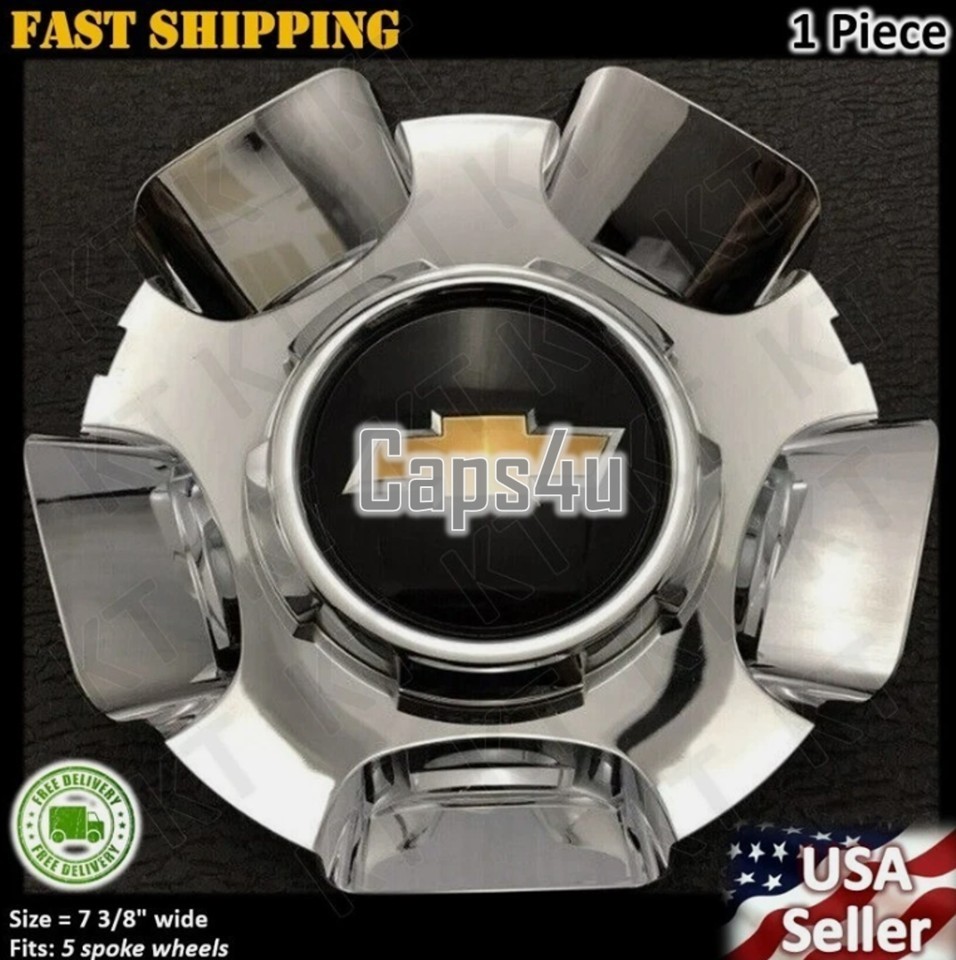 One 2009-13 Tahoe Silverado Suburban Avalanche Chrome Center Cap P/N 9597345