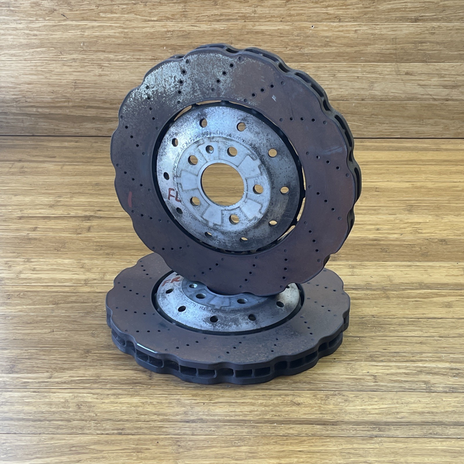 2010-2017 Audi RS7 C7 Brake Disc Rotor Front Right & Left Side Set Of 2 OEM