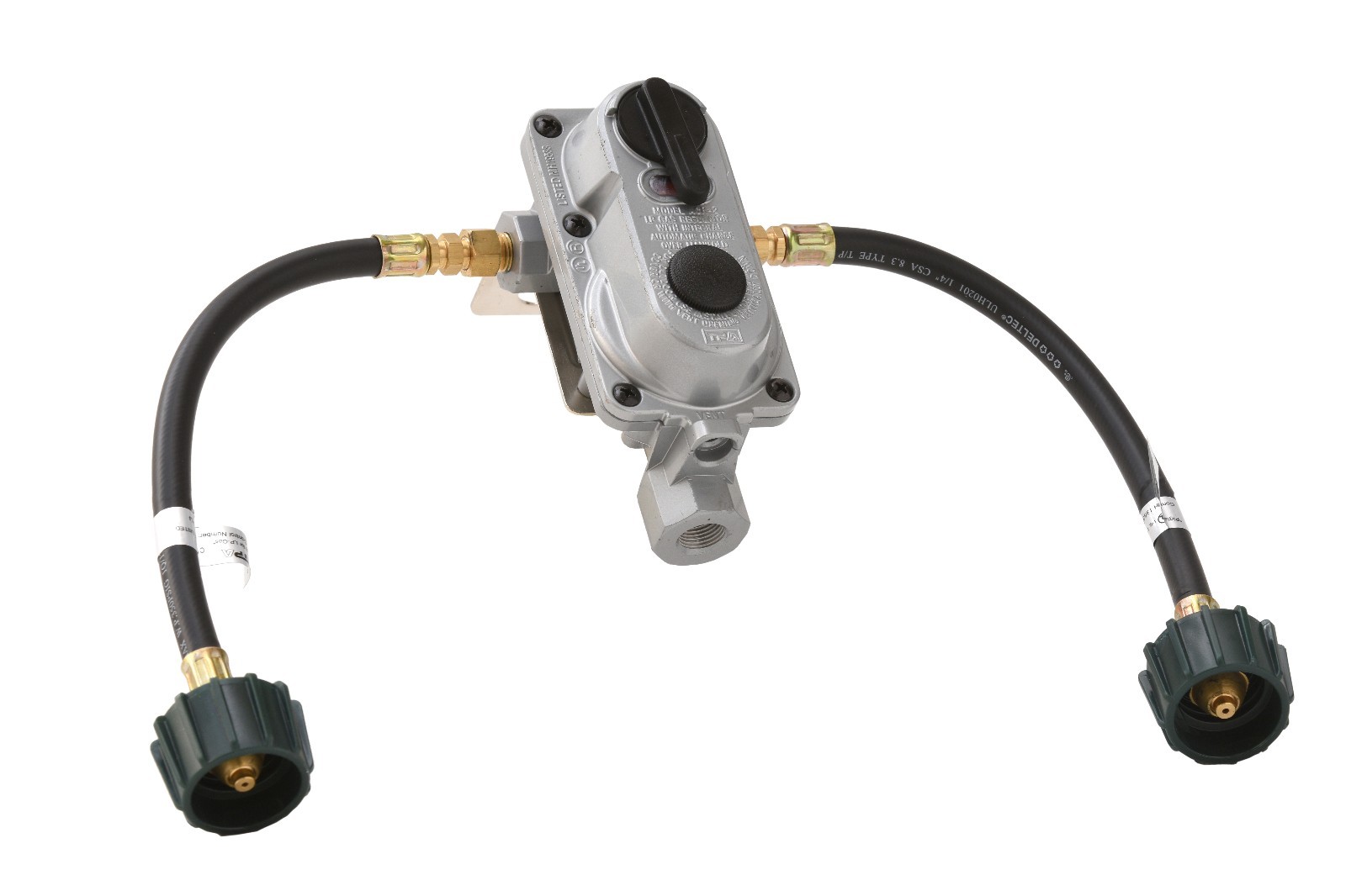 Flame King 2-Stage Auto Changeover Propane Gas RV Regulator 2 - 12\
