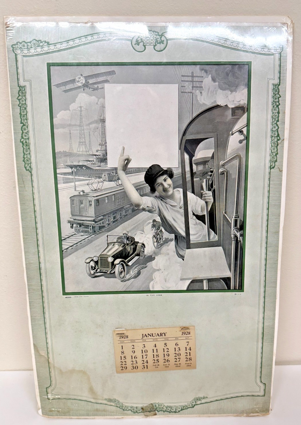 Antique 1928 Art Deco Calendar \