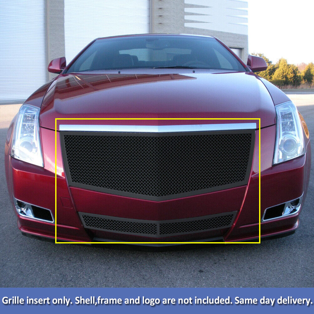 Stainless Black Mesh Grille Grill Insert Fits 2008-2013 Cadillac CTS /CTS Coupe