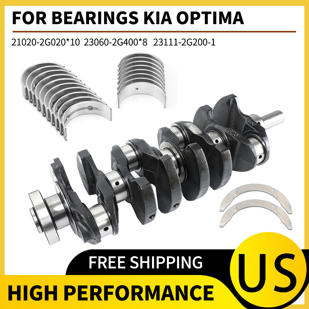 For Hyundai Sonata Kia Optima 2.4L Main Rod Bearings & Engine Crankshaft OE